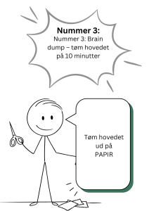 Selvhjælp mod stress: Øvelse 3,- Brain dump – tøm hovedet på 10 minutter